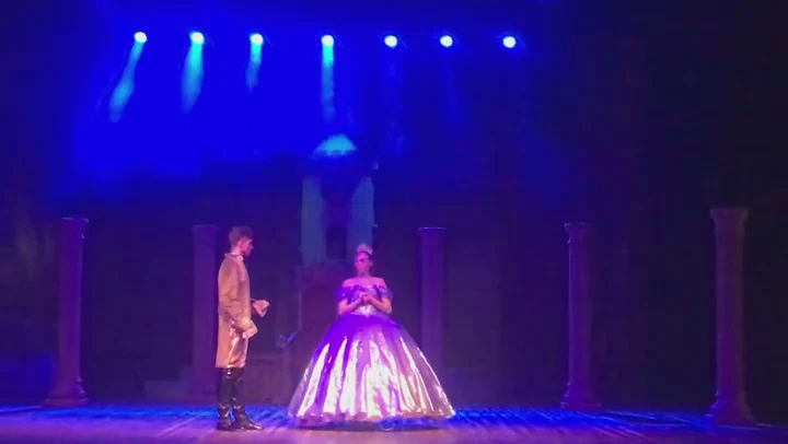 Кадр из видео: Золушка и Принц: сценический дуэт